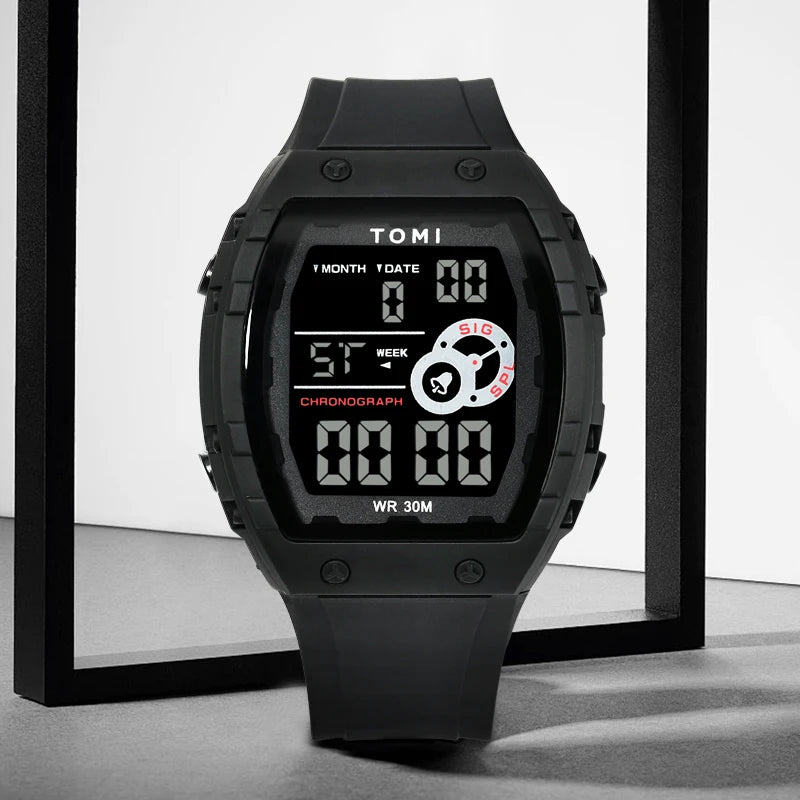 TOMIC Mens Sports Watch Outdoor Waterproof Multi Functional With Luminous LED Date Display For Men And Students