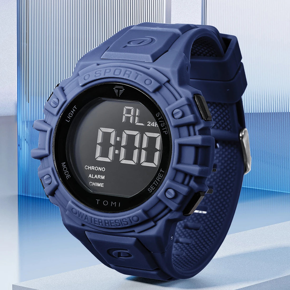 TOMIC Digital Military Sports Watch For Men Waterproof Multifunction Rugged Outdoor Timepiece
